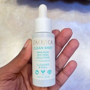 Pacifica Clean Shot BHA/AHA 25% Peel Solution - White and Blue